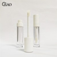 Good Quality 10ML White Top Clear Lip Gloss Tubes With Big Wand