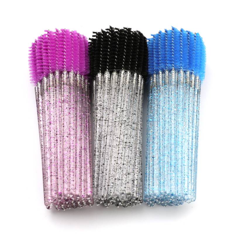 Spoolie Extension Lashes Mini Mascara Custom Wands Glitter Disposable Eyelash Brush